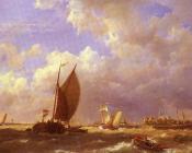 约翰内斯 赫曼努斯 库库克 : Dommelshuizen Cornelis Christiaan A Sunlit Dock